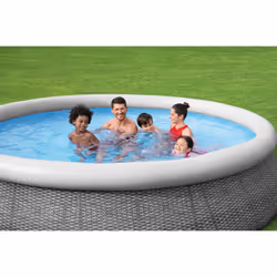 Bestway Fast Set 57445 piscina fuori terra Piscina con bordi/gonfiabile Piscina rotonda Grigio, Bianco - Vista aggiuntiva 5