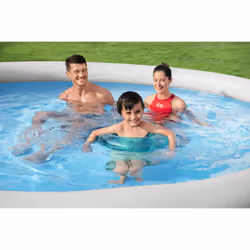 Bestway Fast Set 57445 piscina fuori terra Piscina con bordi/gonfiabile Piscina rotonda Grigio, Bianco - Vista aggiuntiva 8