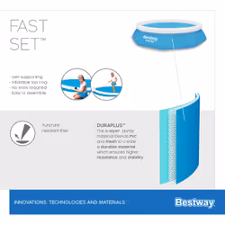Bestway Fast Set Piscina Autoportante Rotonda mis. 244xh61 cm - Vista aggiuntiva 6