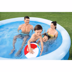 Bestway Fast Set 57456 piscina fuori terra Piscina con bordi/gonfiabile Piscina rotonda Blu, Bianco - Vista aggiuntiva 5