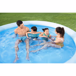 Bestway Fast Set 57456 piscina fuori terra Piscina con bordi/gonfiabile Piscina rotonda Blu, Bianco - Vista aggiuntiva 6