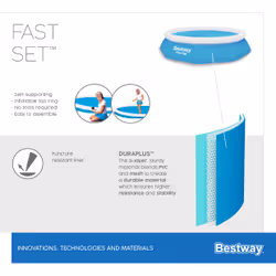 Bestway Fast Set 57456 piscina fuori terra Piscina con bordi/gonfiabile Piscina rotonda Blu, Bianco - Vista aggiuntiva 8