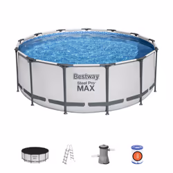 Bestway Steel Pro 5618W piscina fuori terra Piscina con bordi Piscina rotonda Bianco - Vista aggiuntiva 8