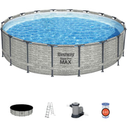 Bestway - piscina tonda fuori terra steel pro max 549xH122 -5618Y + pompa, scaletta e telo