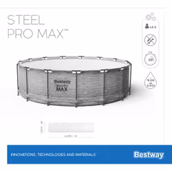 Bestway 5619D piscina fuori terra Piscina con bordi Piscina rotonda 15232 L Grigio - Vista aggiuntiva 4