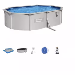 Piscina Ovale Hydrium Bestway - 500x360x120 cm La Piscina Ovale Hydrium Bestway è la scelta perfetta per rinfrescarsi e diver ...