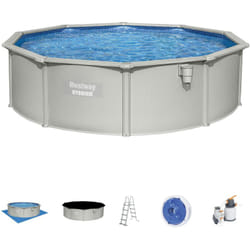 Bestway - Piscina fuori terra rotonda Hydrium da 460x120 cm grigio