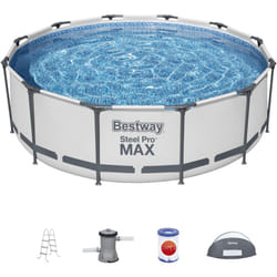 Bestway - 5619N Set piscina fuori terra Steel Pro max da 366x100 cm con tenda