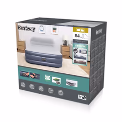 Bestway 67923 / 23, Doppio materasso, Queen, Rettangolo, Interno, Pompa ad aria integrata