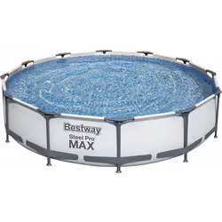 Bestway Steel Pro 56595, 10220 L, Piscina con bordi, Blu, Grigio, 37,3 kg