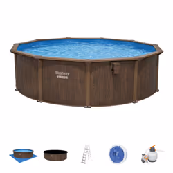 Bestway Hydrium 561CU piscina fuori terra Piscina con bordi Piscina rotonda 21490 L Legno