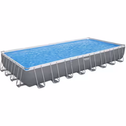 Nella piscina fuori terra solo struttura rettangolare della linea Power Steel il divertimento è assicurato! Se i set predefin ...