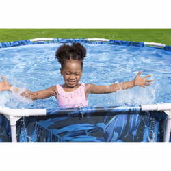 Bestway 56985 / 24 piscina fuori terra Piscina con bordi Piscina rotonda 4062 L Blu - Vista aggiuntiva 5