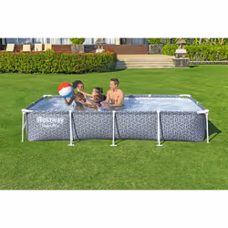 Bestway 561FT piscina fuori terra Piscina con bordi Piscina rettangolare 4000 L Grigio - Vista aggiuntiva 6