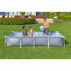 Bestway 561FT piscina fuori terra Piscina con bordi Piscina rettangolare 4000 L Grigio - Vista aggiuntiva 7