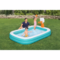 Bestway 54445 piscina fuori terra Piscina gonfiabile Piscina rettangolare Blu, Bianco - Vista aggiuntiva 6