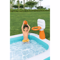 Bestway 54445 piscina fuori terra Piscina gonfiabile Piscina rettangolare Blu, Bianco - Vista aggiuntiva 7