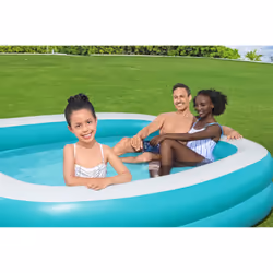Bestway 54446 piscina fuori terra Piscina gonfiabile Piscina quadrata Blu, Bianco - Vista aggiuntiva 6