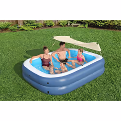 Bestway 54449 piscina fuori terra Piscina gonfiabile Piscina rettangolare Blu, Bianco - Vista aggiuntiva 6