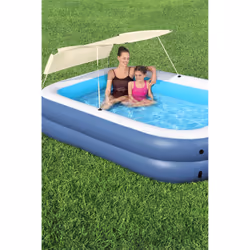 Bestway 54449 piscina fuori terra Piscina gonfiabile Piscina rettangolare Blu, Bianco - Vista aggiuntiva 7