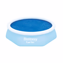 Bestway 58060 / 24, Copertura solare per piscina, Piscina fuori terra, Rotondo, Blu, Polietilene, Fits 2.44m (8') Fast Set Po ...