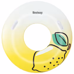 Bestway 36448, Bianco, Giallo, Tubo galleggiante, Immagine, PVC, 12 anno/i, 100 kg