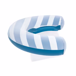 Bestway 43852 galleggiante da piscina e da spiaggia Blu, Bianco Monocromatico PVC, Poliestere Sedia a sdraio galleggiante