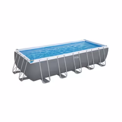 La Bestway Piscina Rettangolare Steel Pro MAX 5612B Grigio Scuro - 640x274x132cm con Filtro a Sabbia è la soluzione ideale pe ...