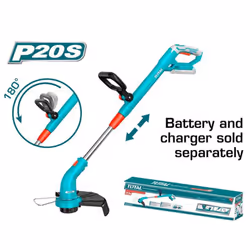 Decespugliatore tagliabordi a batteria 20V TOTAL CARATTERISTICHE: Velocità a Vuoto: 8200 g/min Diametro di Taglio 300mm Diame ...