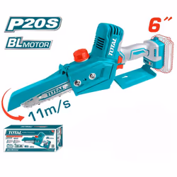 Mini Motosega Manuale - One Battery TOTAL CARATERISTICHE: Tensione: 20 V Volt di carica: 220-240 V~50/60 Hz Lunghezza della b ...