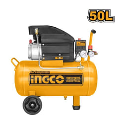 Ingco - compressore ad aria 50L da 1,5Hp coassiale - Lubrificazione ad olio