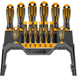 Set Cacciaviti Giraviti di precisione a taglio croce Kit 14pz con supporto Ingco HKSD1428
