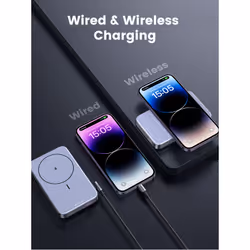 Ugreen 10000mAh Mini Powerbank Wireless 20W with MagSafe grey - Vista aggiuntiva 7