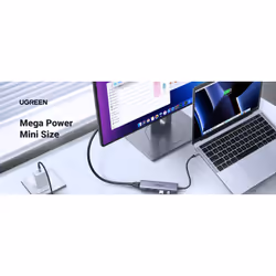 Ugreen 20956A hub di interfaccia USB tipo-C 5000 Mbit/s Argento - Vista aggiuntiva 5