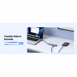 Ugreen 15596 replicatore di porte e docking station per laptop Cablato USB 3.2 Gen 1 (3.1 Gen 1) Type-A + Type-C Alluminio - Vista aggiuntiva 7