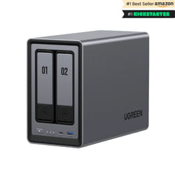 Ugreen NASync DXP2800 NAS System 2-Bay Compatta Intel® N N100 8 GB DDR5 0 TB UGOS Pro Nero