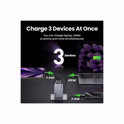 Ugreen Nexode Pro EU 3-Port GaN PD Fast Charger With USB-C Cable Universale Nero, Grigio AC Ricarica rapida Interno - Vista aggiuntiva 5