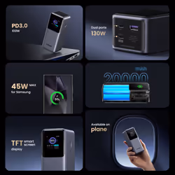 Ugreen 20000mAh 130W Fast Charging Powerbank - Vista aggiuntiva 4