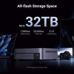 Ugreen DXP480T Plus NAS Desktop Intel® Core™ i5 8 GB DDR5 Grigio - Vista aggiuntiva 4