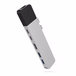 HYPER HyperDrive NET, Nero, Argento, HDMI, RJ-45, Thunderbolt 3, USB 3.2 Gen 1 (3.1 Gen 1) Type-A, USB 3.2 Gen 1 (3.1 Gen 1) ...
