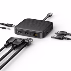 HYPER HD583-GL replicatore di porte e docking station per laptop USB 3.2 Gen 1 (3.1 Gen 1) Type-C Nero