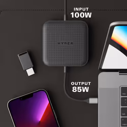 HYPER HD583-GL replicatore di porte e docking station per laptop USB 3.2 Gen 1 (3.1 Gen 1) Type-C Nero - Vista aggiuntiva 6