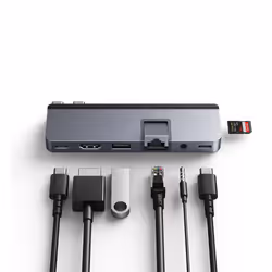 HYPER HD575-GRY-GL replicatore di porte e docking station per laptop USB 3.2 Gen 1 (3.1 Gen 1) Type-C Grigio - Vista aggiuntiva 5