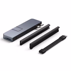 HYPER HD575-GRY-GL replicatore di porte e docking station per laptop USB 3.2 Gen 1 (3.1 Gen 1) Type-C Grigio - Vista aggiuntiva 7