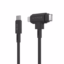 HYPER HyperJuice cavo USB USB 2.0 1,5 m USB C USB C/Lightning Nero
