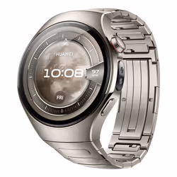 Huawei WATCH 5 (46 mm), cassa in titanio aerospaziale e cinturino in titanio. Compatibile con iOS e Android e chiamate E-sim