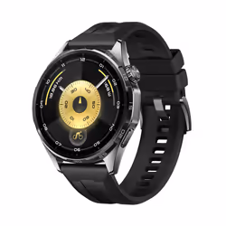 Huawei WATCH GT6, Cassa 46mm in acciaio inossidabile e cinturino nero. Compatibile con iOS e Android. Fino a 21 giorni di autonomia. - Vista aggiuntiva 2