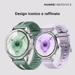 Huawei WATCH GT6, Cassa 46mm in acciaio inossidabile e cinturino nero. Compatibile con iOS e Android. Fino a 21 giorni di autonomia. - Vista aggiuntiva 5