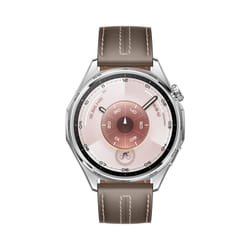 Huawei WATCH GT6 Smartwatch 46 mm Acciaio inox GPS cinturino fluoroelastomero Marrone
