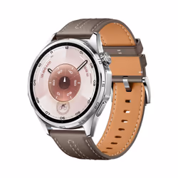 Huawei WATCH GT6 Smartwatch 46 mm Acciaio inox GPS cinturino fluoroelastomero Marrone - Vista aggiuntiva 2